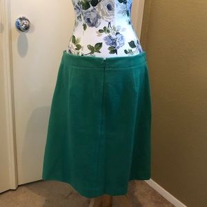 A-LINE MIDI SKIRT GREEN